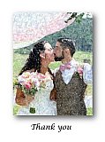 Wedding Kiss - Thank You ...  Note Cards