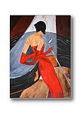Lady in Red - Love and Art ... Greeting Cards