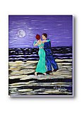 Moonlit Romance - Love and Art ... Greeting Cards