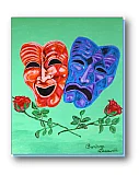 Dramatic Entertainment - Paintings  Drawings & Art ...  Note Cards