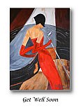 Lady in Red - Healthy Wealthy & Wise ... Greeting Cards